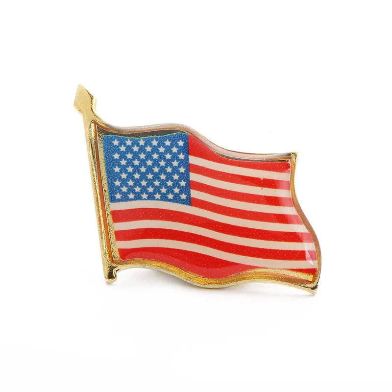 Promotional Wholesale Custom Souvenirs Soft Hard Enamel Pins Badge Magnet Country Flag Lapel Pin