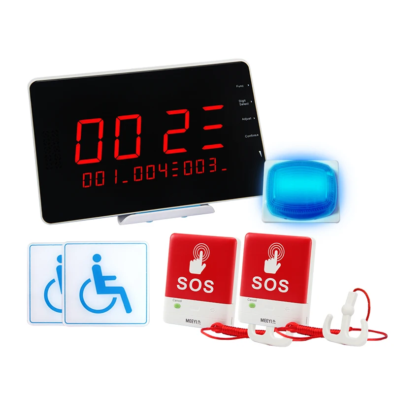 MEEYI Handicap Emergency Call System Panic Button Disabled Toilet Alarm Kits