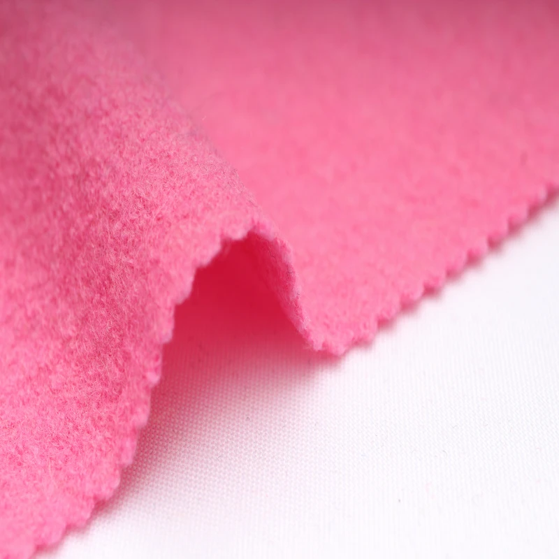 Textile Factory New arrival Cheap Price High Quality 100% boiled wool knit fabric for Overcoat suit Dress
