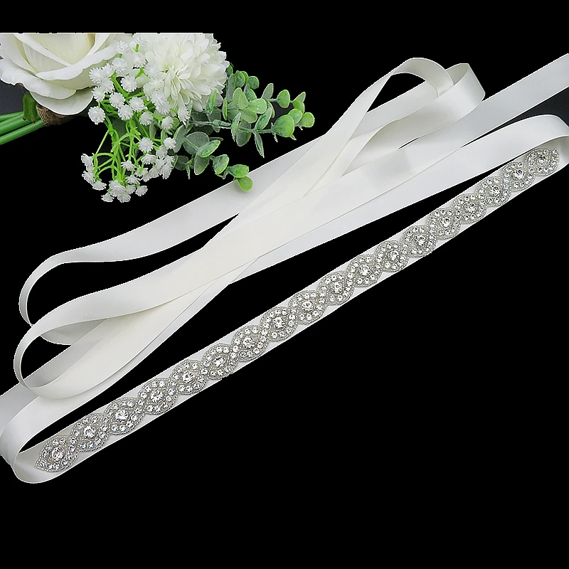 
Wholesale Vintage Bridal Crystal Bead Decorative Rhinestone Applique Fancy Wedding Dress Sash Belt 
