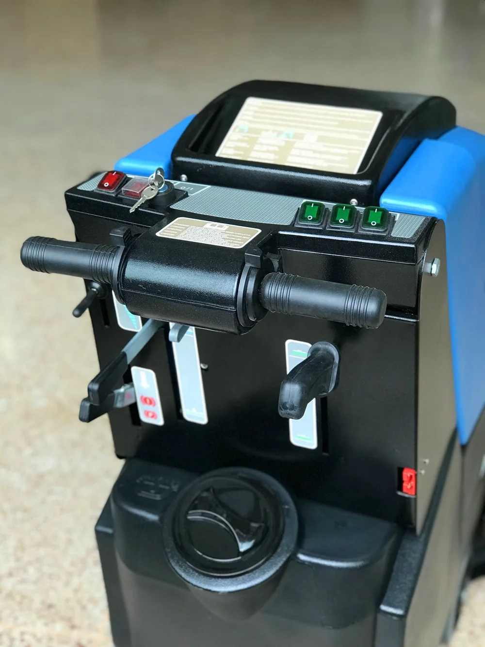 
MLEE20BT Inventory Factory Shops Garage Floor Scrubber Drier Marble Tiles Wet Dry Automatic Walking Floor Cleaning Machine 