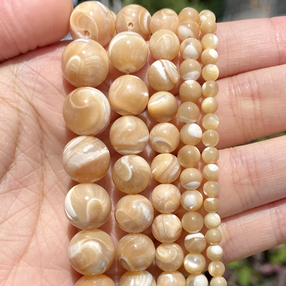 Factory Price Natural Sea Shell White Horseshoe Snail Loose Spacer Beads For Jewelry Making DIY Bracelet Necklace Handmade