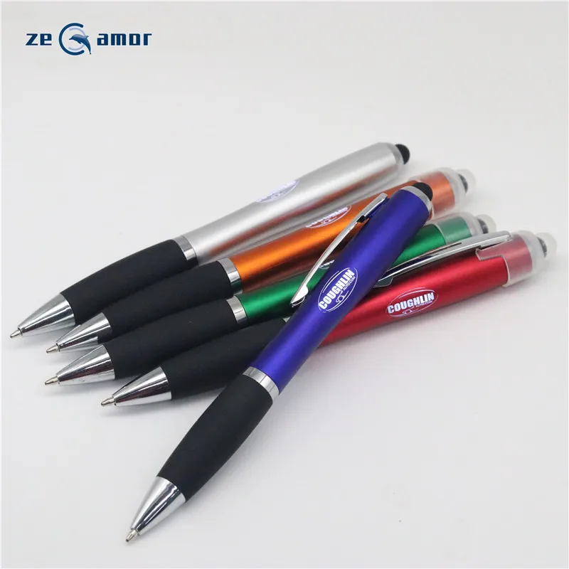 Zeamor Boligrafo фирменный светильник с лазерной гравировкой хит продаж многофункциональные 3 в 1 светодио дный ручки со стилусом для