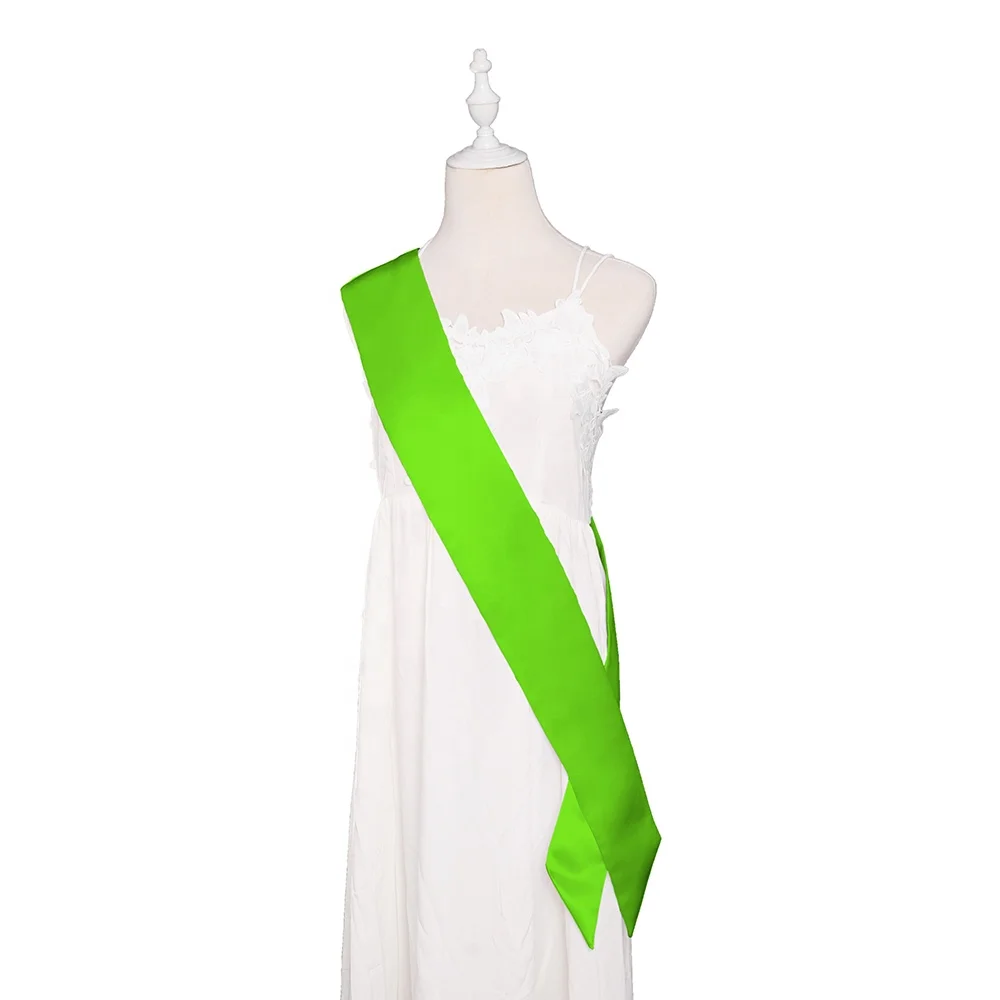 Green Wholesale Custom Pageant Sashes