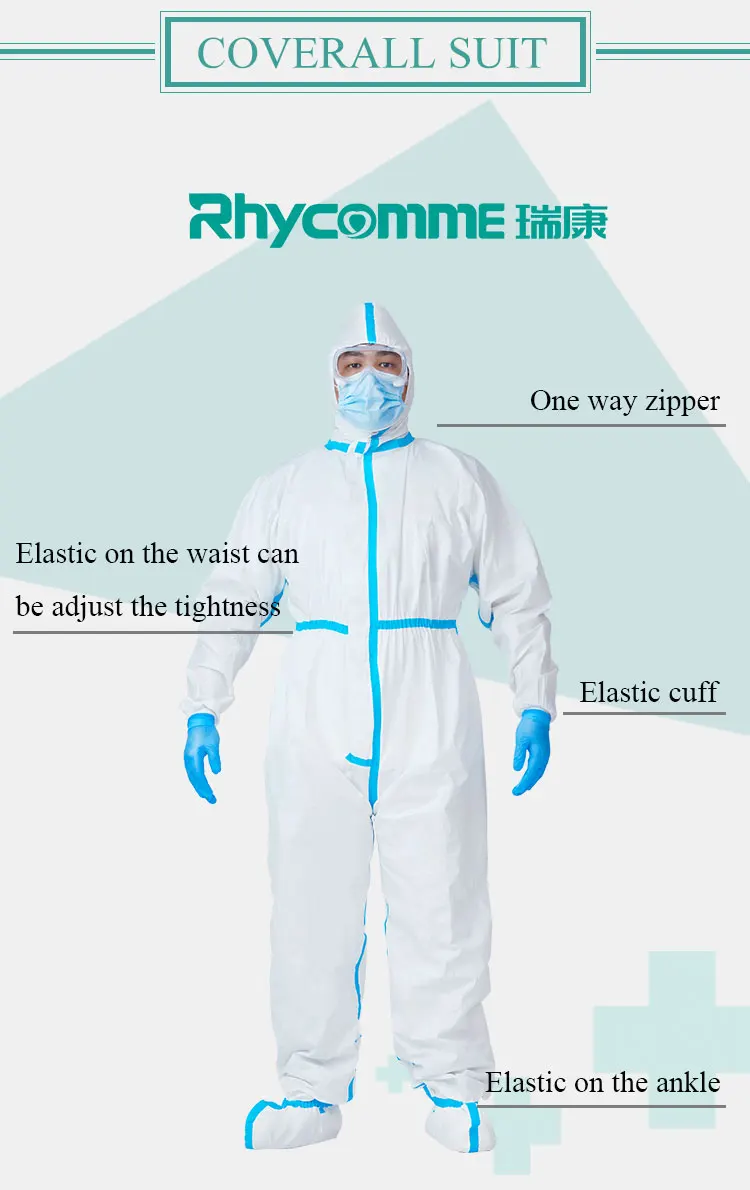 Rhycomme type5&6 disposable protective coverall