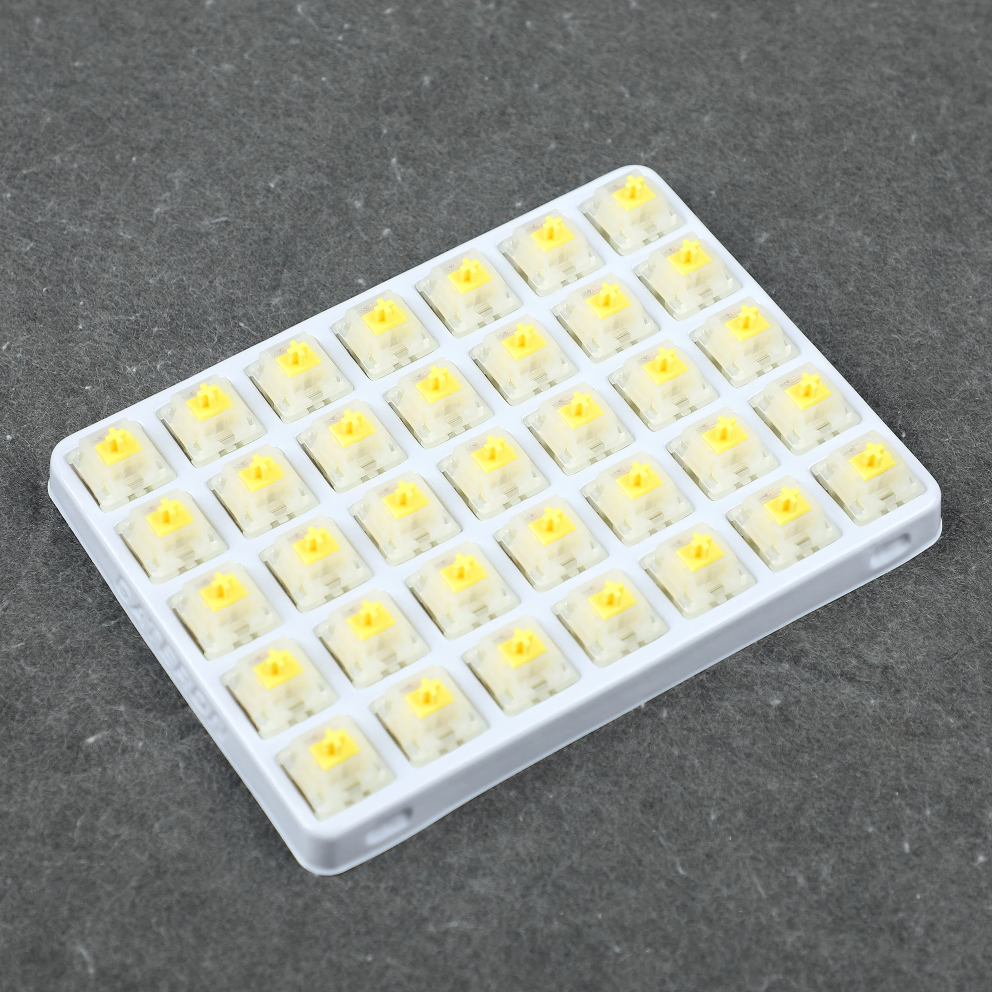 Gateron KS-3X1 CAP Milky Yellow V2 Switches With 5pin RGB Linear 63g MX Stem For Mechanical Keyboard