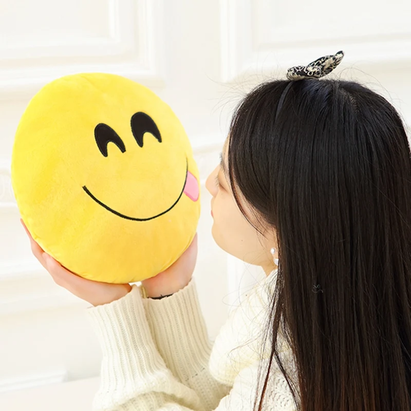 Manufacturer Custom Kawaii Emoticon Pillow Plush Toy Cartoon Stuffed Emoticon Plush Doll Kids Sleeping Doll Birthday Gift
