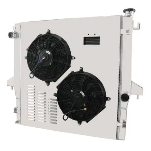 auto parts 2Row Aluminum Radiator Shroud Fan For 03-09 Dodge Ram 2500 3500 5.9 6.7L Diesel