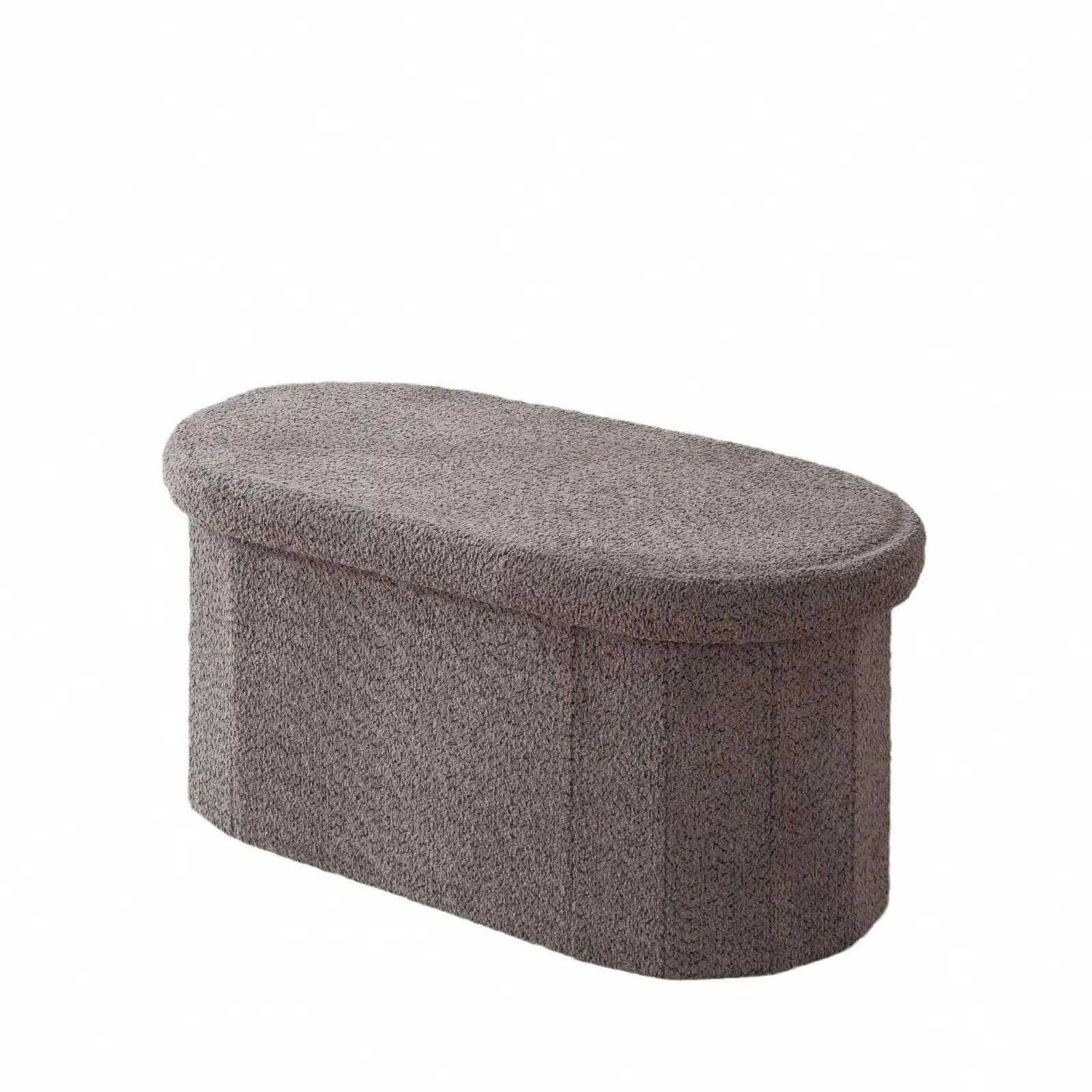 Montrae Wide Oval Storage Ottoman Bench With 2 Small Stool For End Of Bed Set Fabric Carton Customized Logo Dining Chair T/T