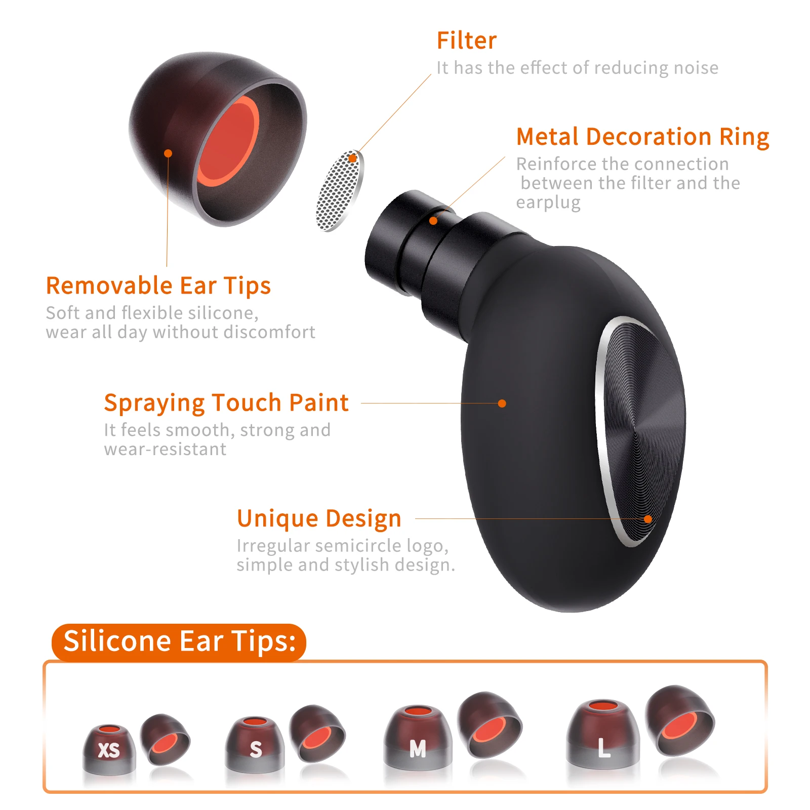 Wholesale Custom LOGO Ear plugs Sound Reducing Concert Adjustable Hearing Protection Silicone EarPlugs For Sleep