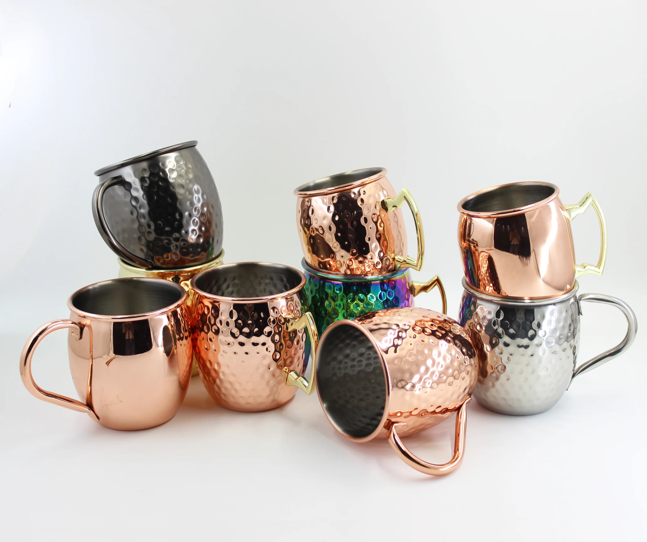 Wholesale Moscow Mule Copper Mug Sublimation Copper Plated Stainless Steel Mug Engraved Beer Drinking Mug