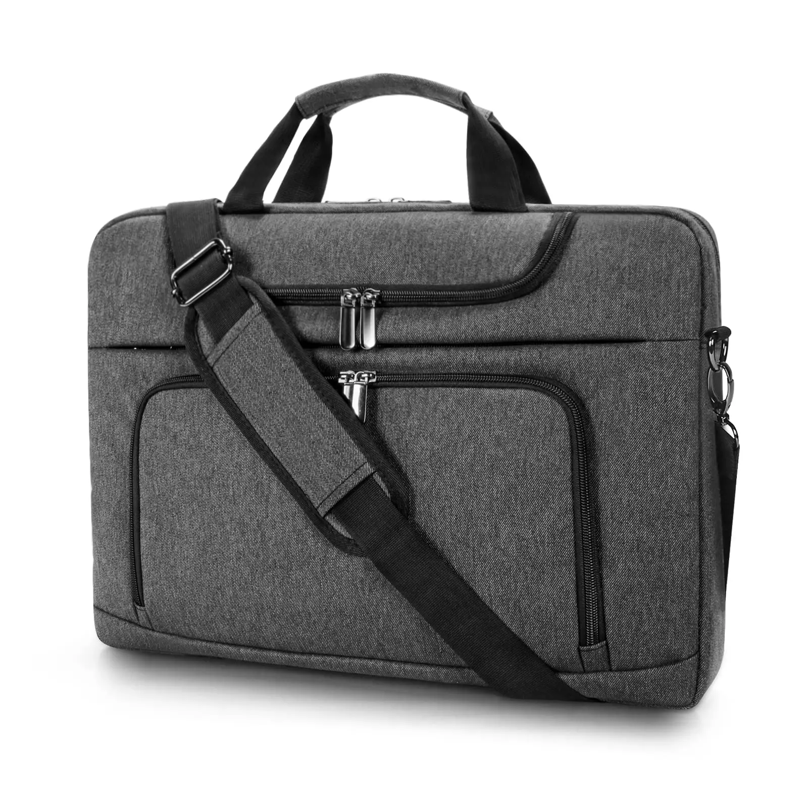 Laptop Bag 17.3 inch for Men, Laptop Case Computer Bag for Work Business Trip Laptop Carrying Case Shoulder Strap Grey