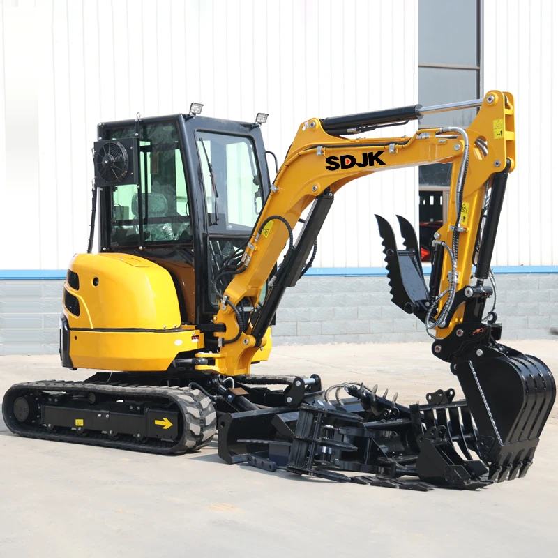 Hydraulic Crawler Digger Farm Use Mini Excavator 3.5 Ton Retractable Micro Bagger Multifunctional Mini Excavators Machine