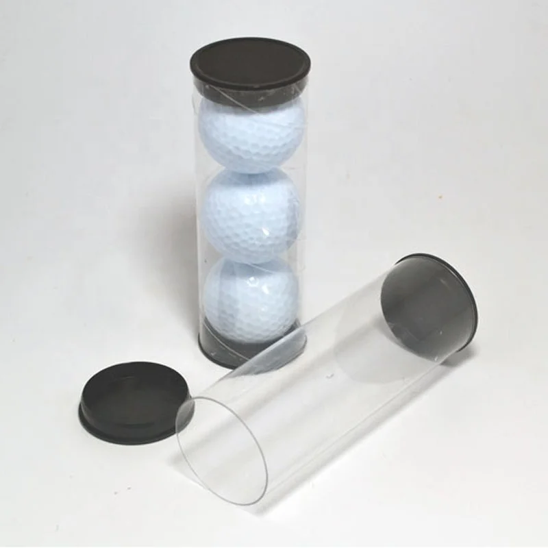 Custom Durable Clear Transparent Plastic Tube Cylinder Packaging for Golf Balls