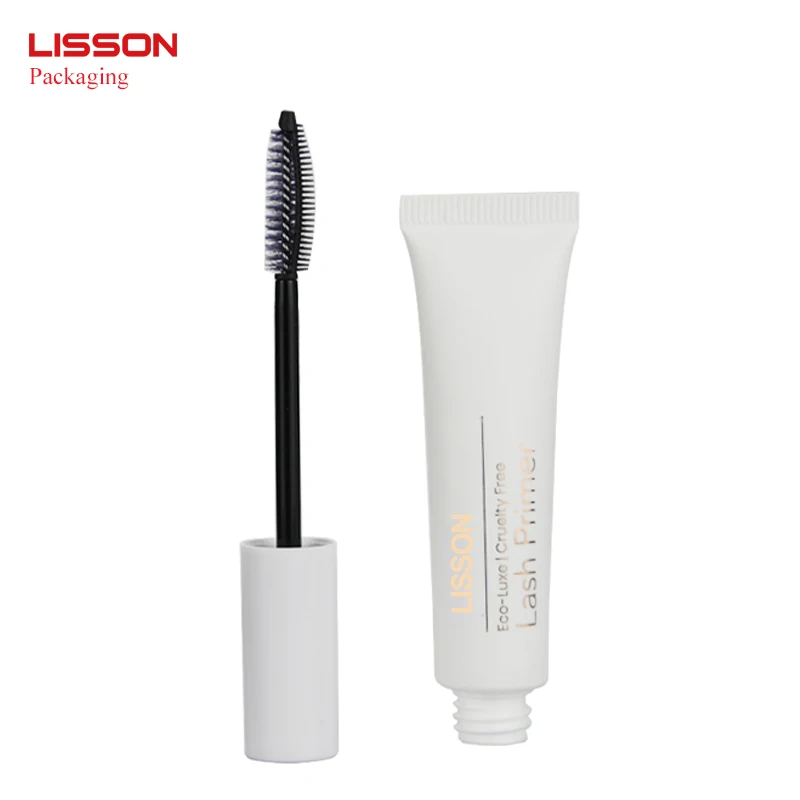 Wholesale Custom Soft Squeeze Cosmetic Mascara Wand Tube Packaging Black Plastic 10ml 15ml Empty Mascara Tube with Eyelash Brush