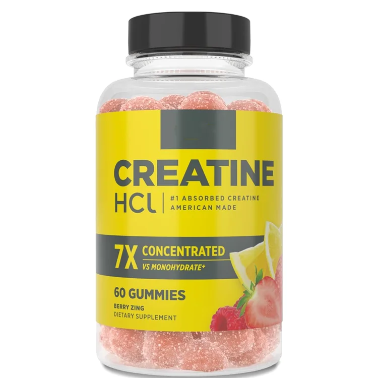 OEM White label Energy Booster Gummies 750mg Creatine HCL Gummies Muscle Building Gummies Pre-workout Creatine