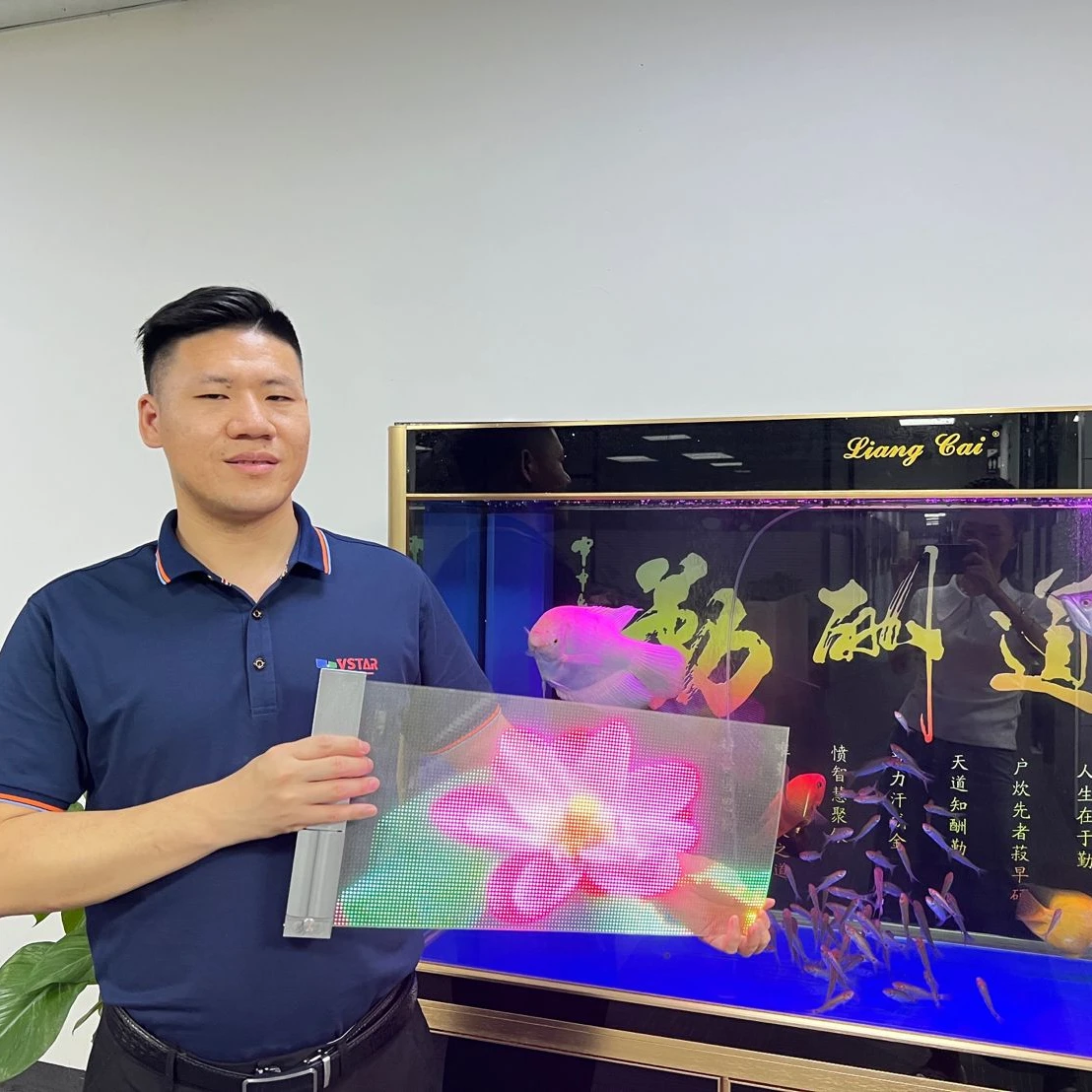 Adhesive Transparent6 Film 2023 Transparent Film Transparent Led Screen For Retail Stores