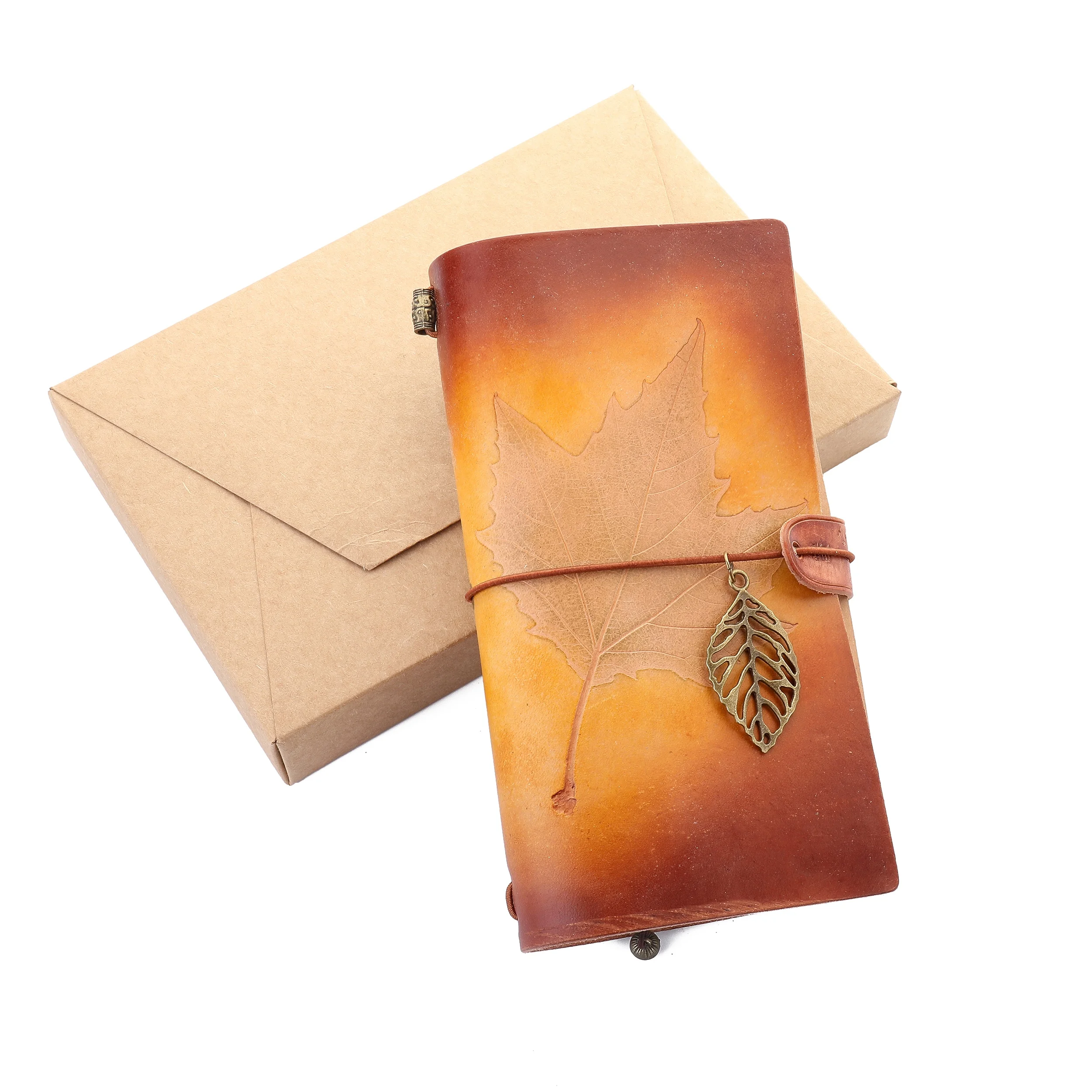 Fashion metal button felt notebook