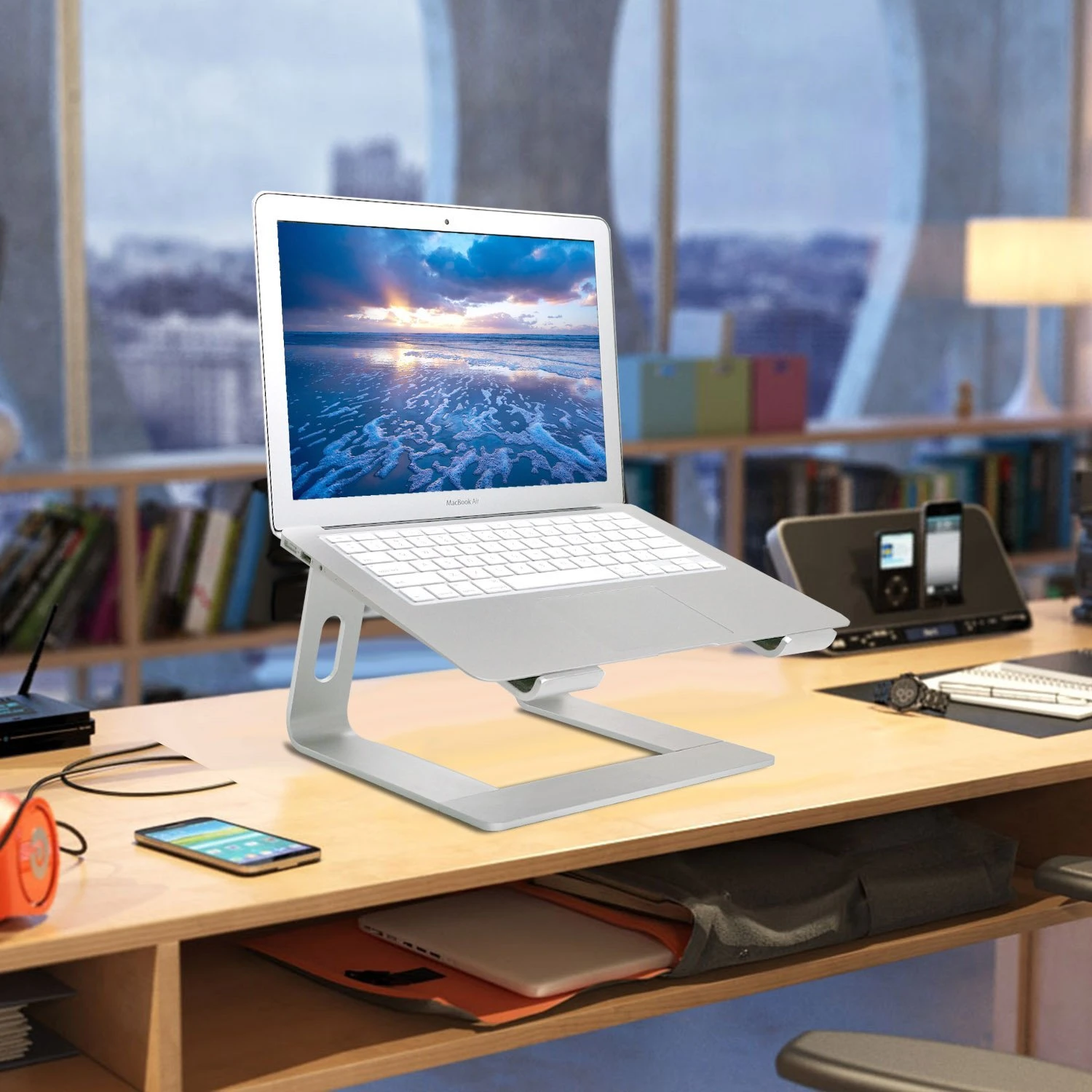  Aluminum Alloy Laptop Stand for Desk Detachable Computer Notebook Holder Ergonomic Riser Portable