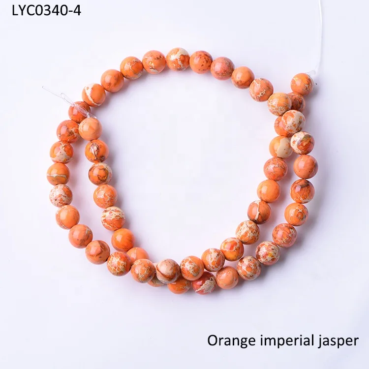 Wholesale Natural Sea sediment imperial jasper Round Beads Gemstone Loose Beads for Jewelry Making Necklace Bracelet 8mm