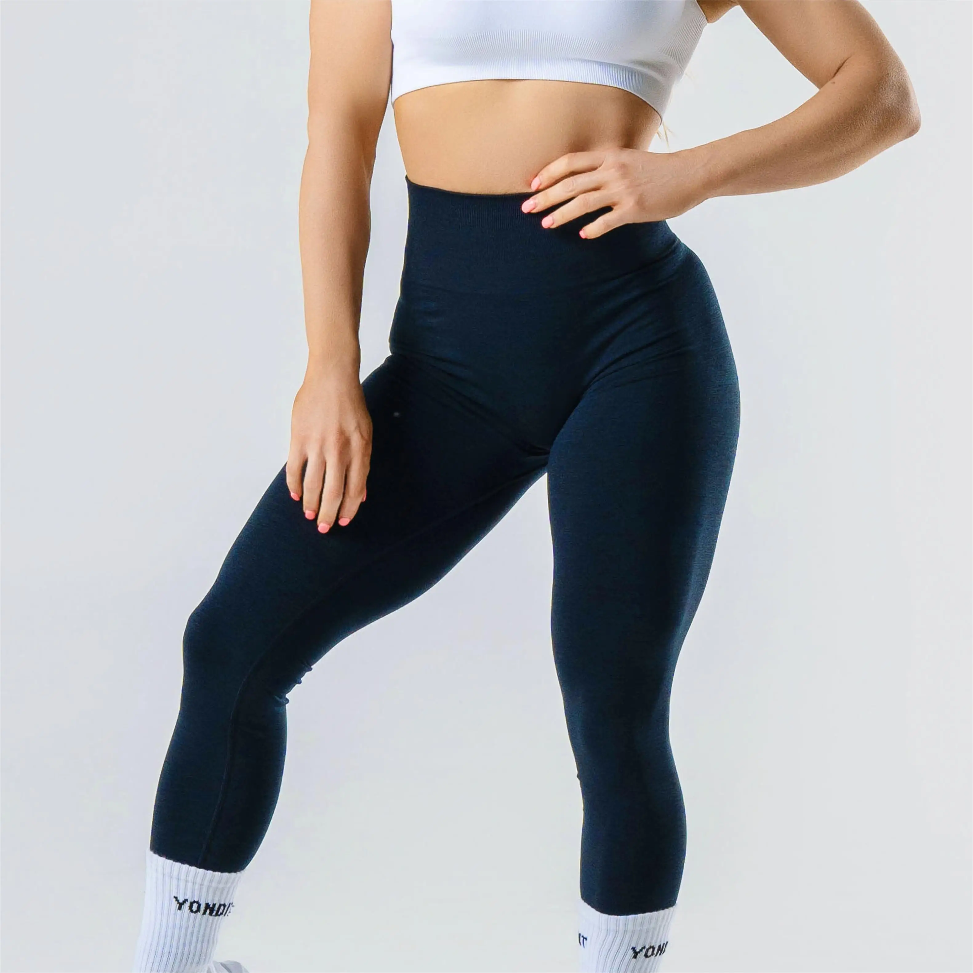 OEM custom logo sports amplify leggings for women polyamide elastane seamless leggings