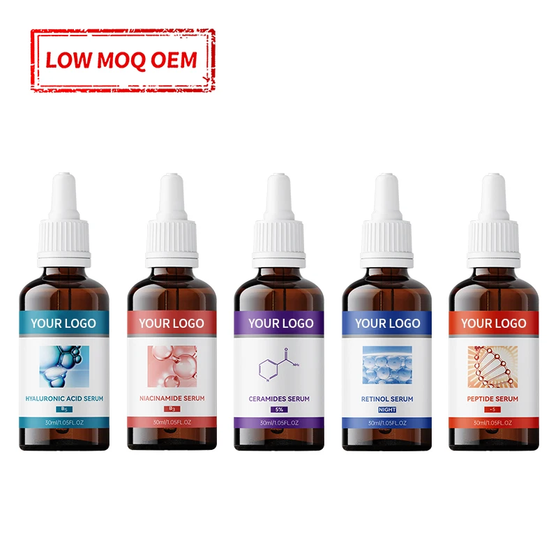 Hyaluronic Acid Serum Anti Aging Niacinamide Wrinkle Acne Dark Spot Remover Peptide Whitening Vitamin C 24K Gold Face Serum