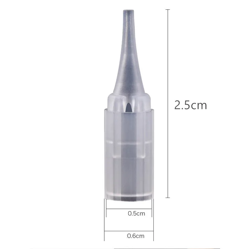 white plastic hard disposable tattoo 1rl needle cap dermografo needle tips