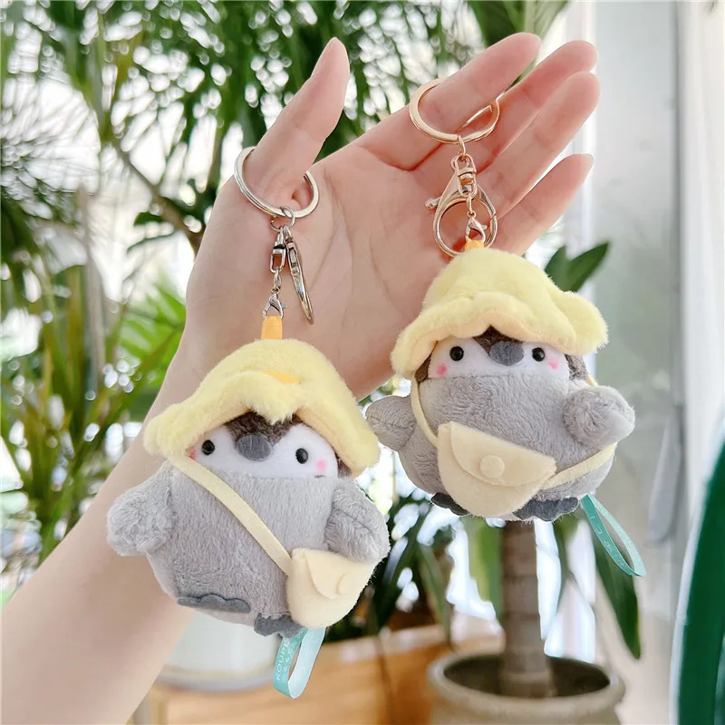 Japanese Mini Cute Penguin Plush keychains toys Outfit Kid Gift kawaii Stuffed animal toys Penguin Doll Dressed Plush keychain