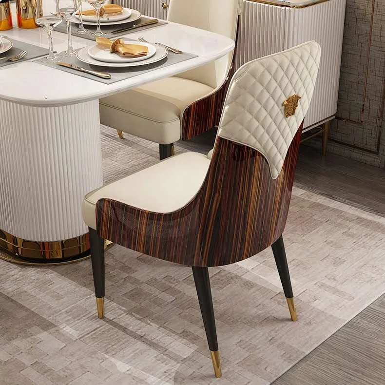 customized dining room sets dining chairs leather wooden legs modern luxury home furniture accent chairs