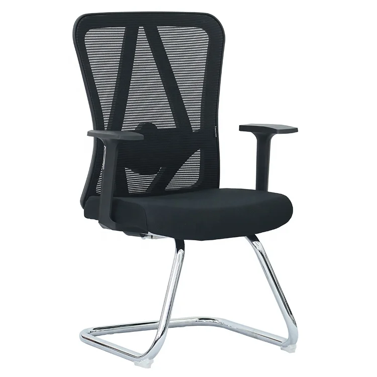 Black high back swivel chair without wheels in office chairs,modern office furniture
