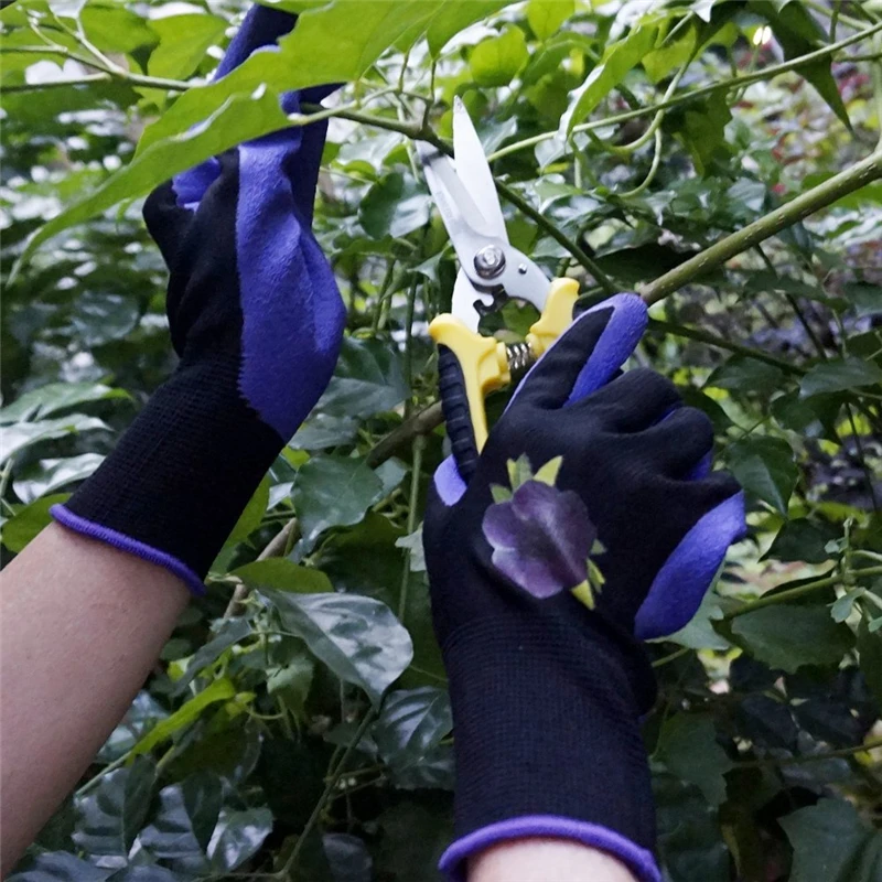 Custom Logo Breathable Wet Oil Grip Gardening gloves Safety Hand Protection Glove For Horticulture Gardening Yard Working