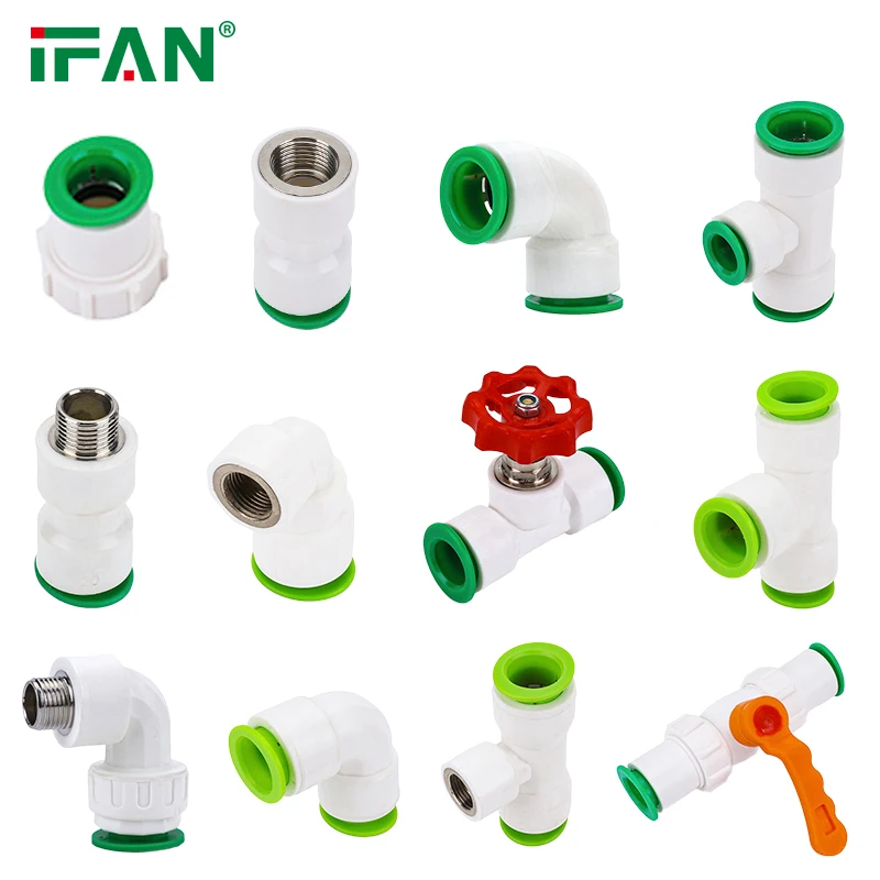 IFAN Factory Pn25 PPR Water Pipe Fitting Plumbing Material PPR Quick Coupling PPR Connector