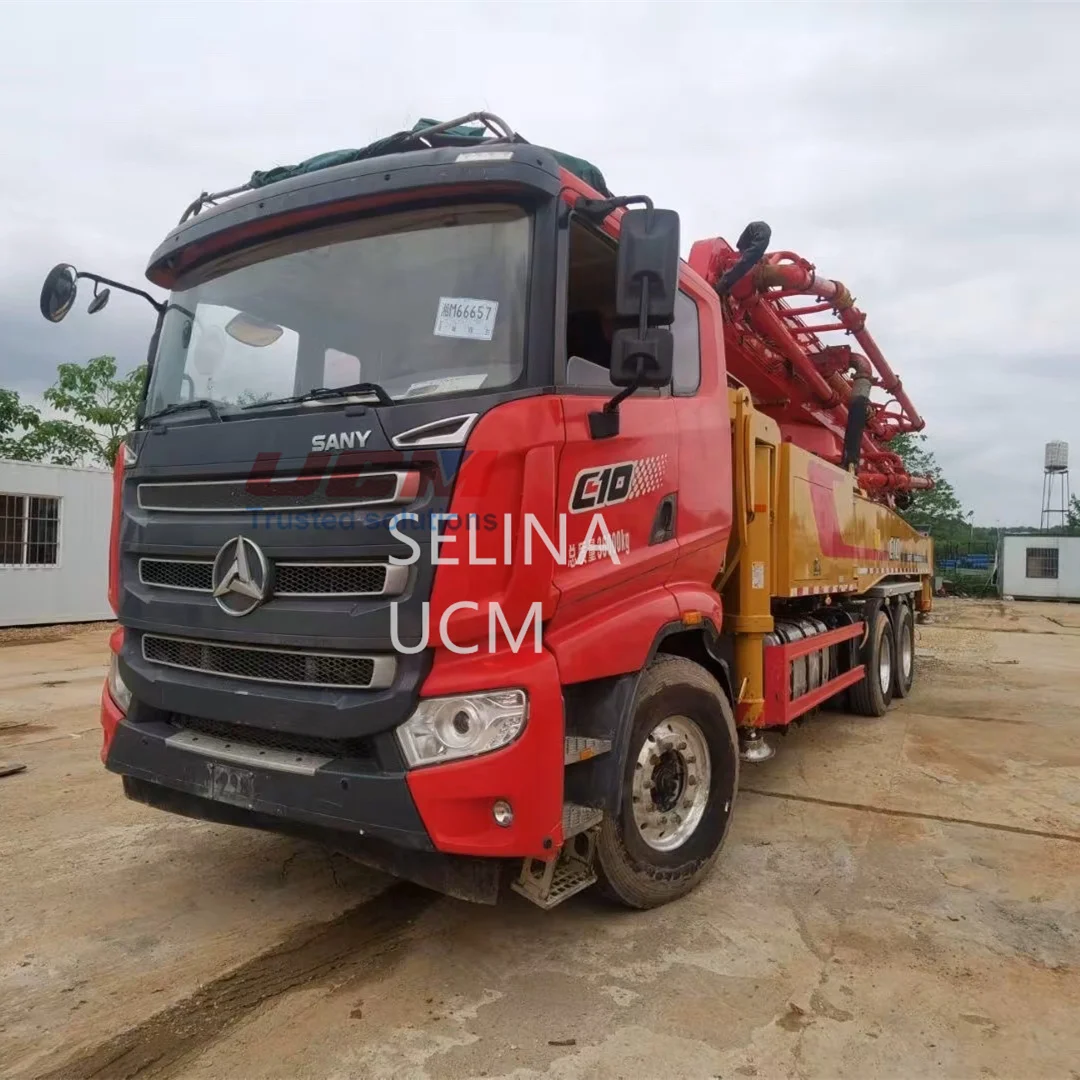 USED CONDITION SANY Zoomlion 36m 46m 38m 42m 51m 56m 66M concrete pump trucks benzz VOL chassis used cement pump truck 56M 60M