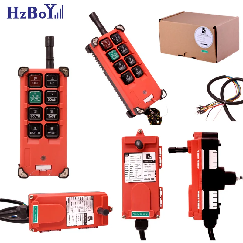 F21-e1b Telecrane Factory Hoist Radio 6 Key Button Uting Transmitter Receiver Wireless Crane Industrial Remote Control