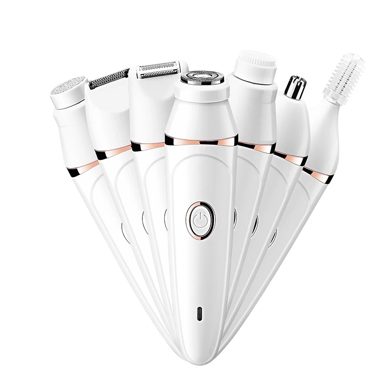 7 в 1 Красивая Женская бритва, электрическое устройство, триммер для бикини, профессиональная бритва
