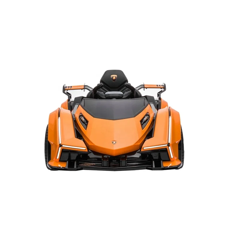 Licensed Lamborghini Ride On Car Children Electric Car Orange Color Rechargeable Battery Car