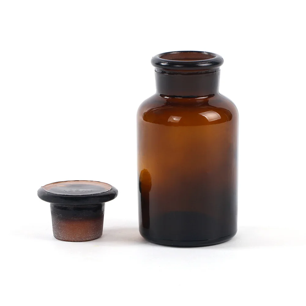 
60ml 125ml 250ml 500ml 1000ml Brown Wide-Mouth Brown Transparent Reagent Bottle Laboratory 
