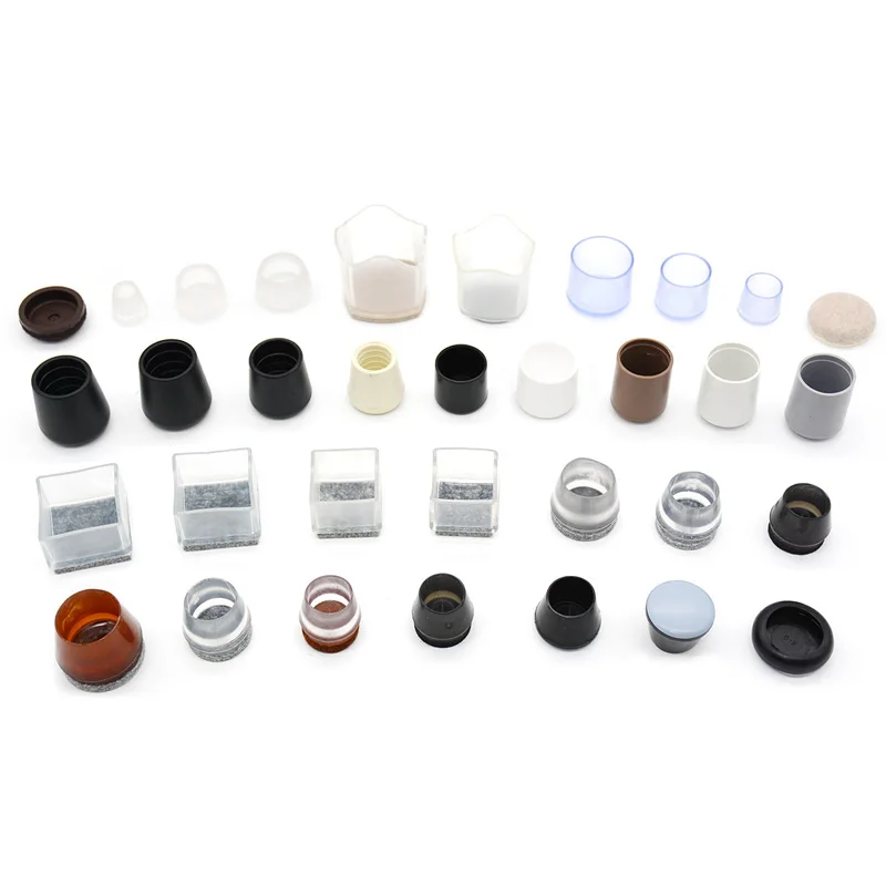Customized service Transparent Furniture Chair Table Leg accessory Non Slip Cover Feet Felt Bottom Tips
