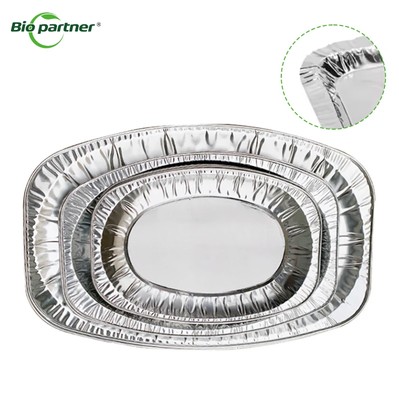 Disposable Restaurant Takeout Foil Food Containers Aluminum Container Packaging Tray Fish Plate Lunch Box