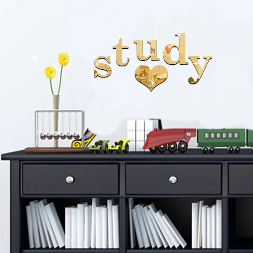 Acrylic DIY creative custom 26 English letters uppercase Sticker  Mural Living room bedroom background wall creative Free combin