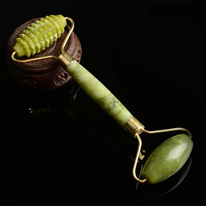 Dual Head Facial Slim Massage Roller Jade Face Slimming Body Head Neck Massage Tools Nature Face Sliming Spike Roller