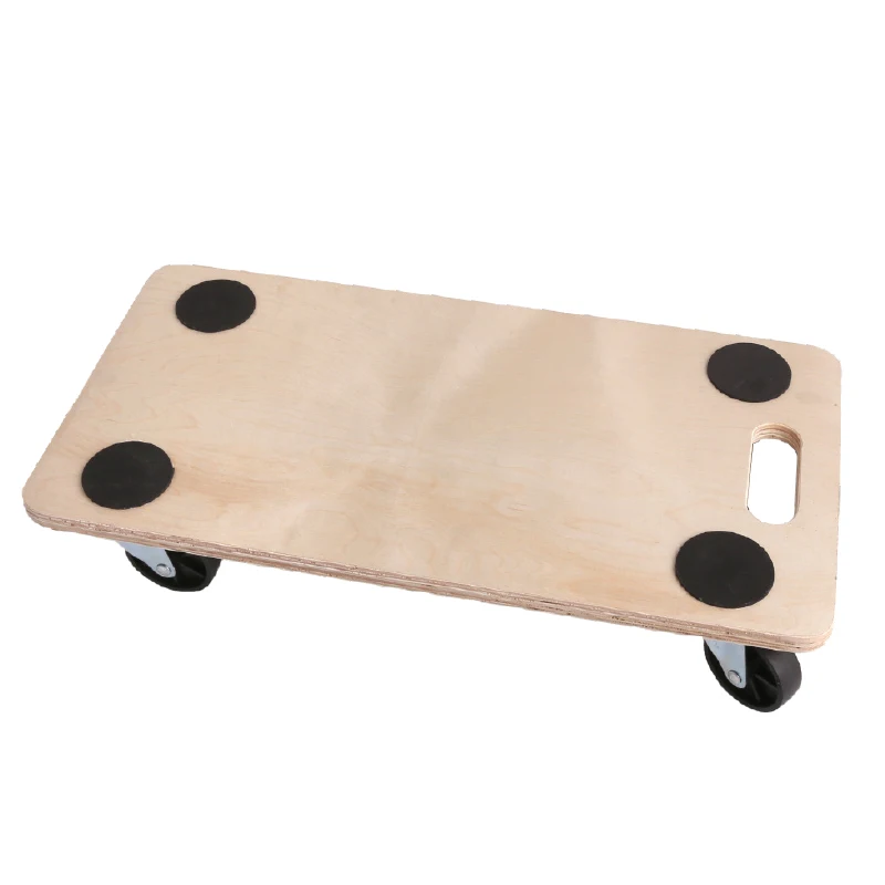 Rectangle trolley in multilayer wood with casters