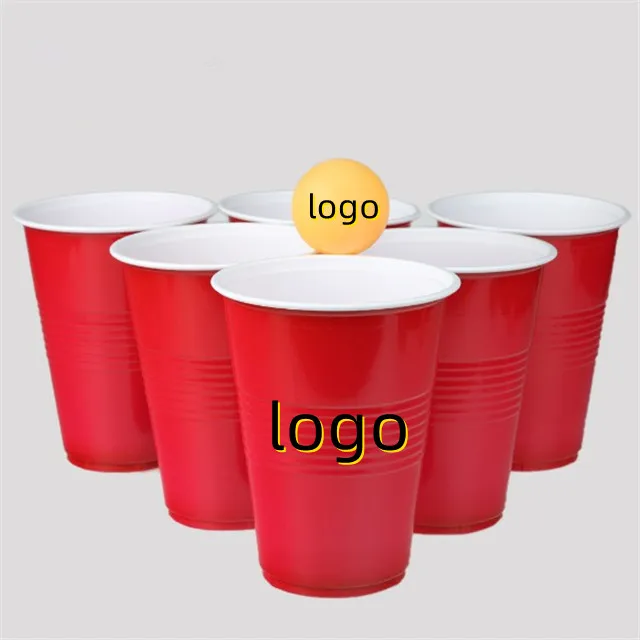 16oz party red beer pong cups kits large Plastic Reusable Beverage Cup for Drinking Beer