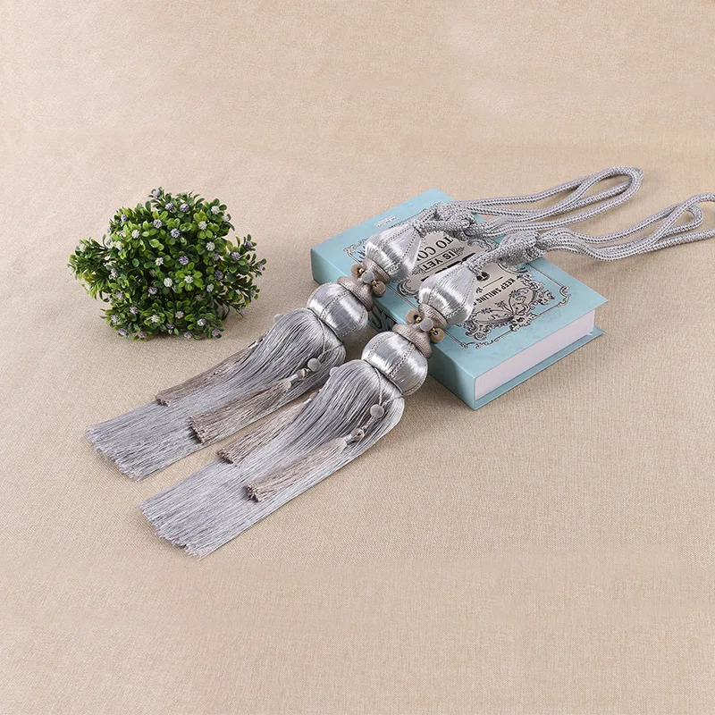 Wholesale European Style Curtain Rocket Ball Rope Hanging Ball Tassel Tie Rope Curtain Decoration