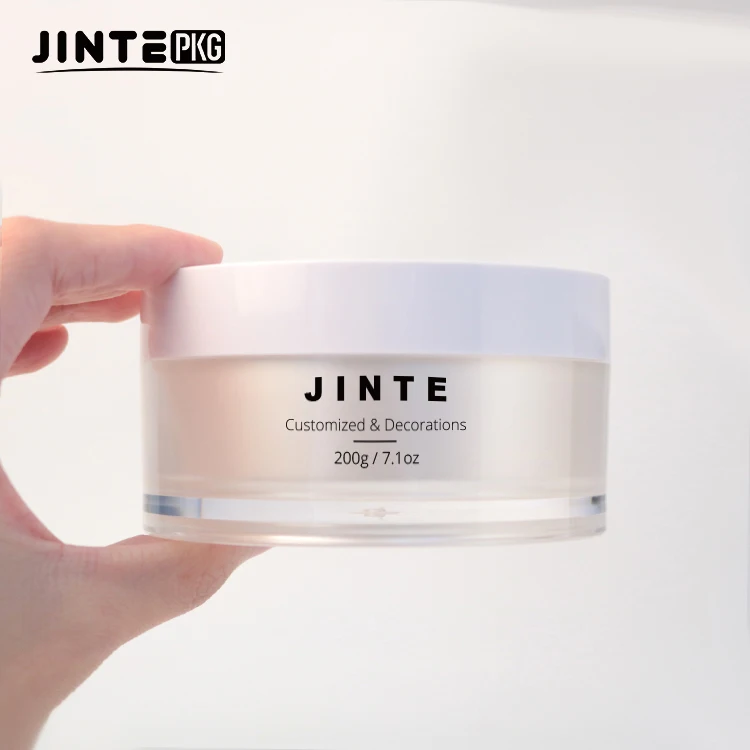 100ml 200ml Empty Plastic Double Wall Acrylic Plastic Jar Face Cream Cosmetic Plastic Container Jar With Screw Lid