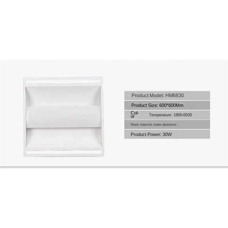 60cm 30W recessed backlit troffer panel lights office LED grille light air conditioning outlet light disc led Grille Lamp