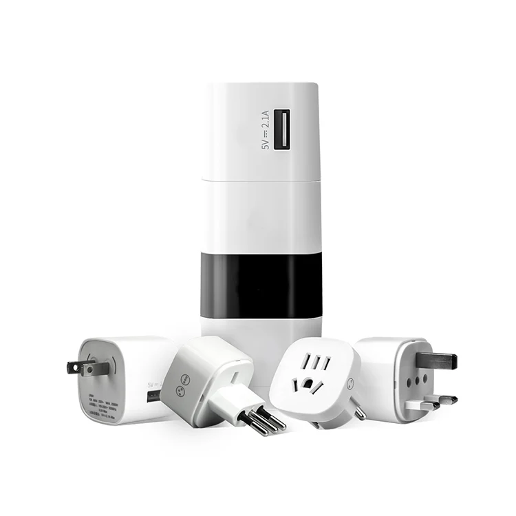 Hot sale  multipurpose World  universal travel adapter with usb charger Type C A G I J L F