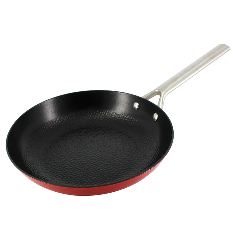 Hot Sale Fashion Popular Cheap Non-stick Fry Pan Enamel Surface Skillet Cast Iron Kitchen Cooking Ware
