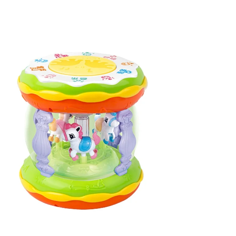 Educational Toys Hand clapping Drum with Microphone Early Education Music Upgrade Carousel Infant Intelligence Tapping Drum
