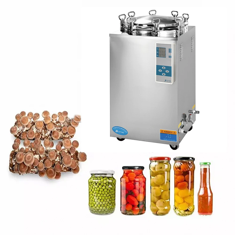 Fabric Dressings Sterilization 35L Automated  Autoclave Vertical High Pressure Steam Sterilizer LED display of working status